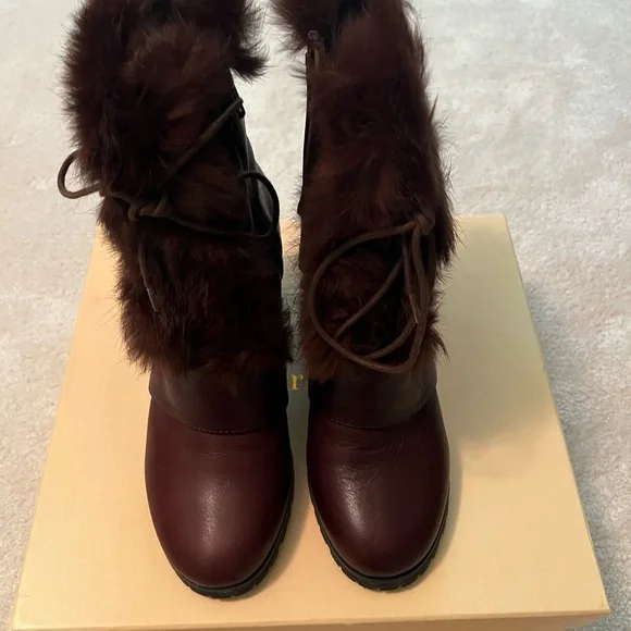 Elegant Fur-Trimmed Winter Boots - Picture 2 of 5